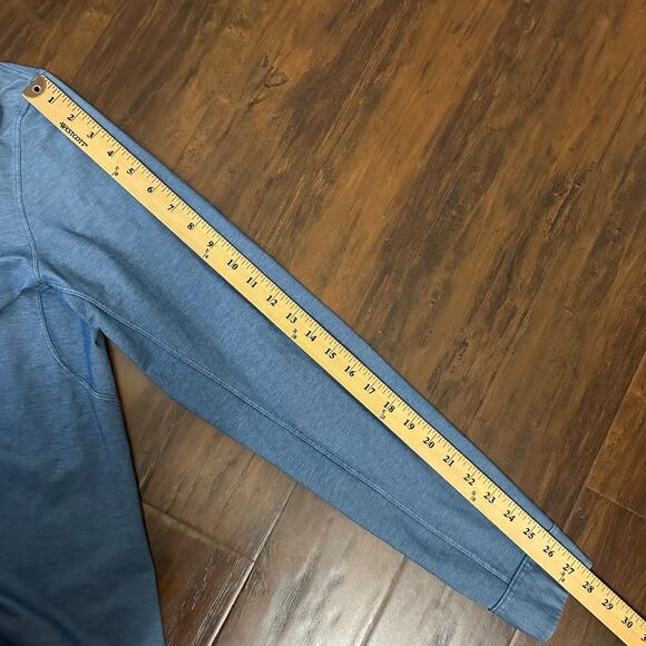 LULULEMON Commission Shirt Slate Blue Button Up LS Work Minimalist - Picture 8 of 9